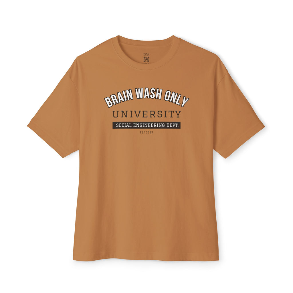 Brain Wash Only University Social Engineering Dept Oversized Tee