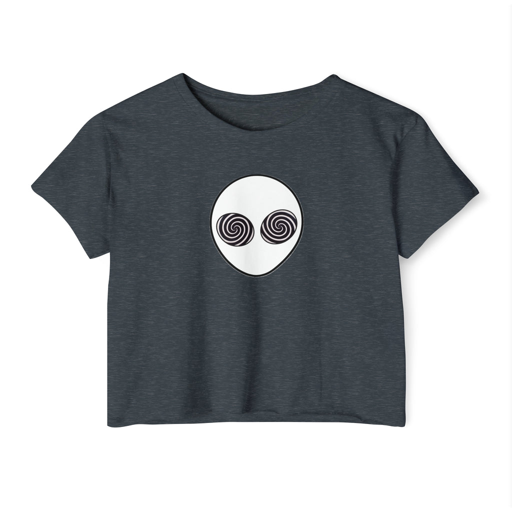 Trippy Alien Head Crop Top