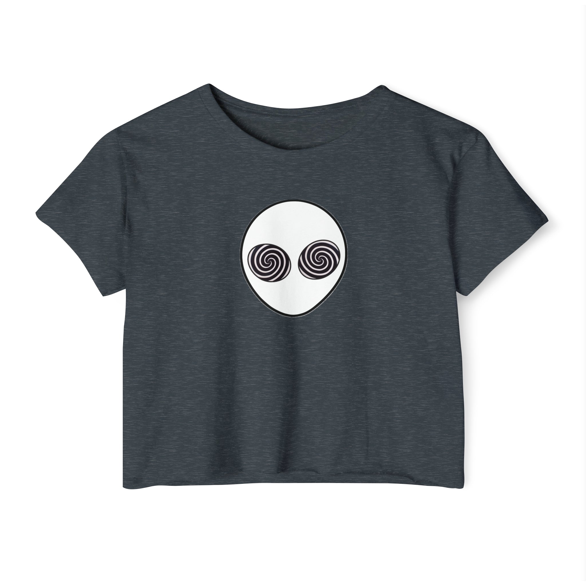 Trippy Alien Head Crop Top