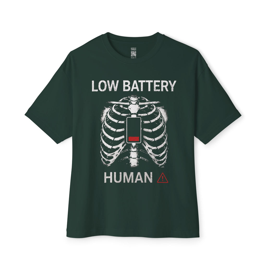 Low Battery Human Oversized Tee