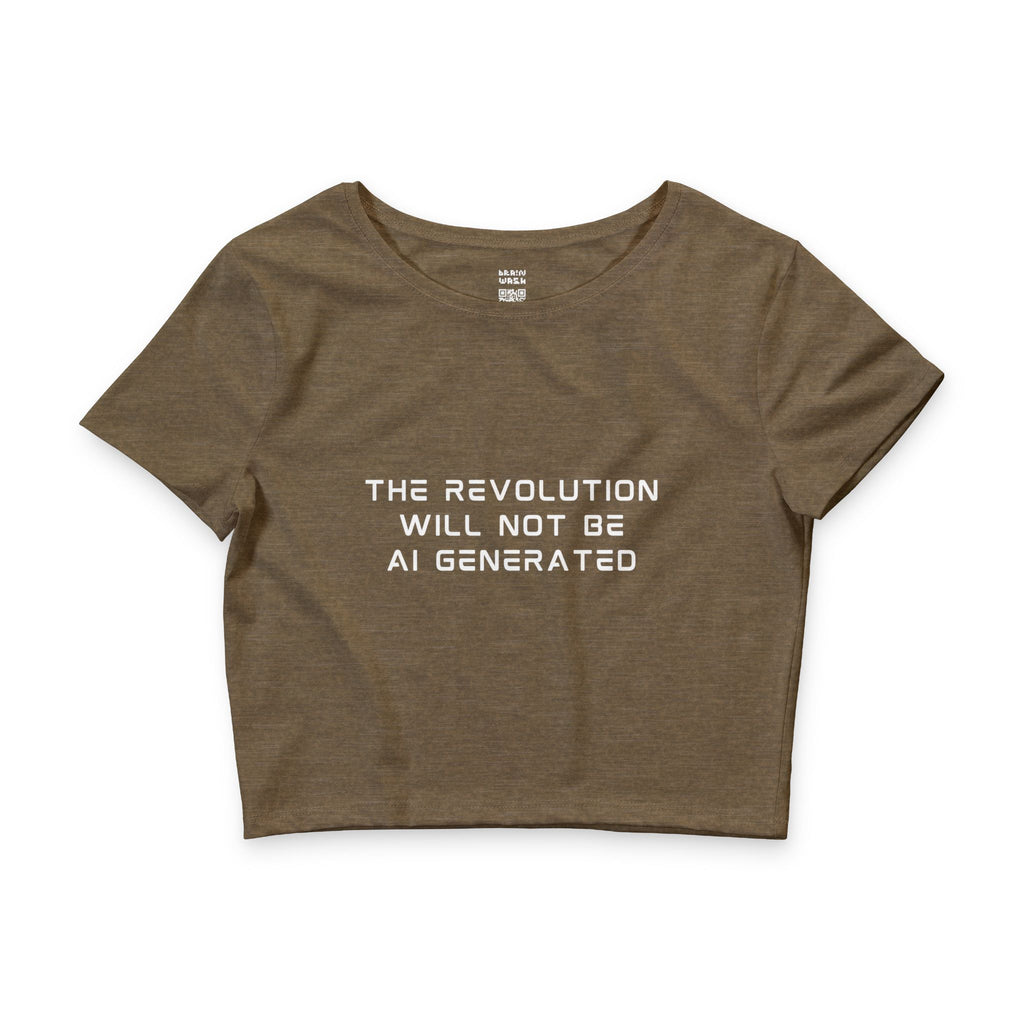 The Revolution Will Not Be AI Generated Crop Top Baby Tee