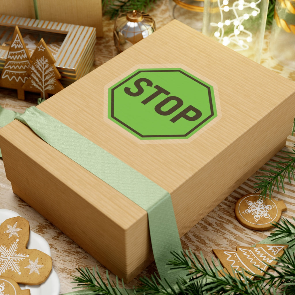 Green Stop Sign Sticker