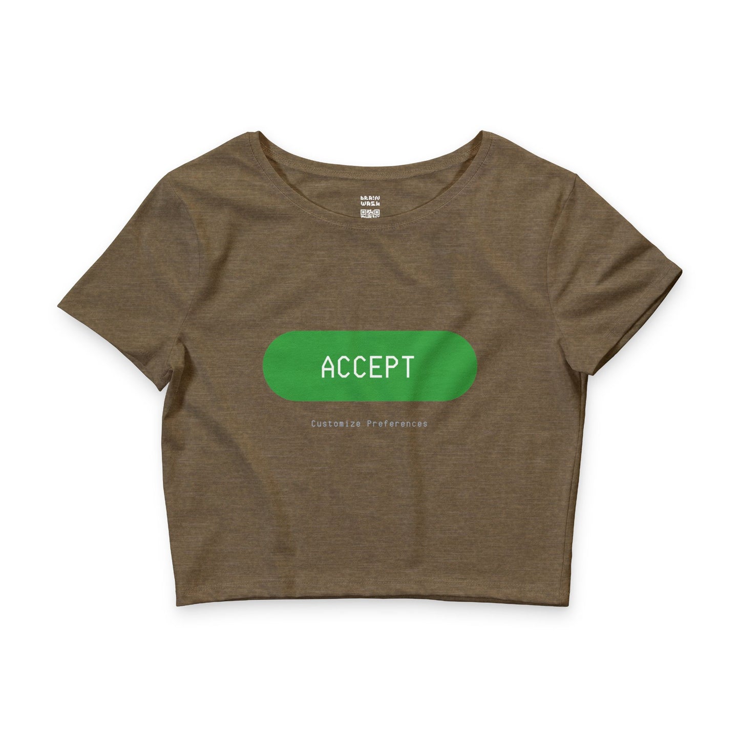 Accept Crop Top Baby Tee