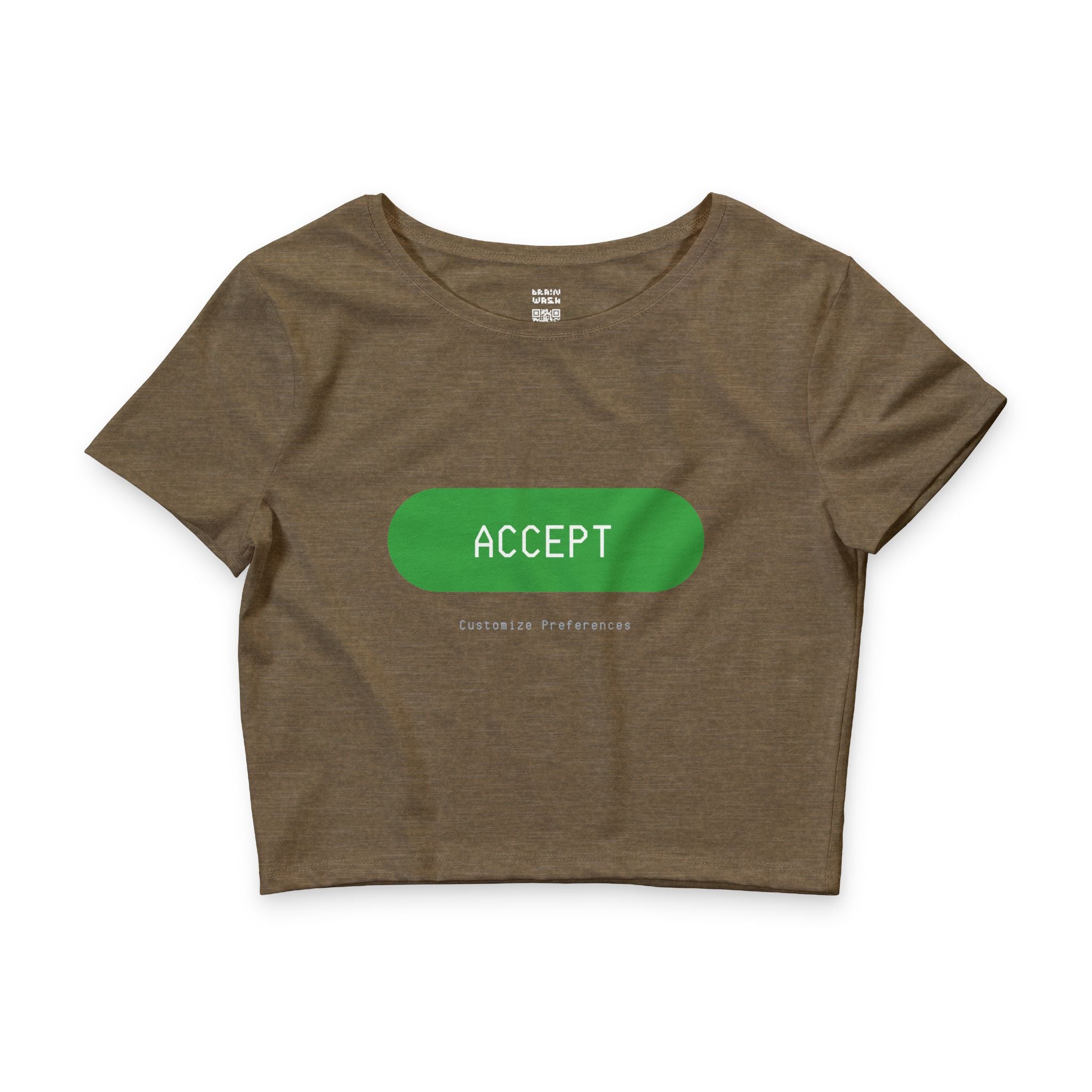 Accept Crop Top Baby Tee