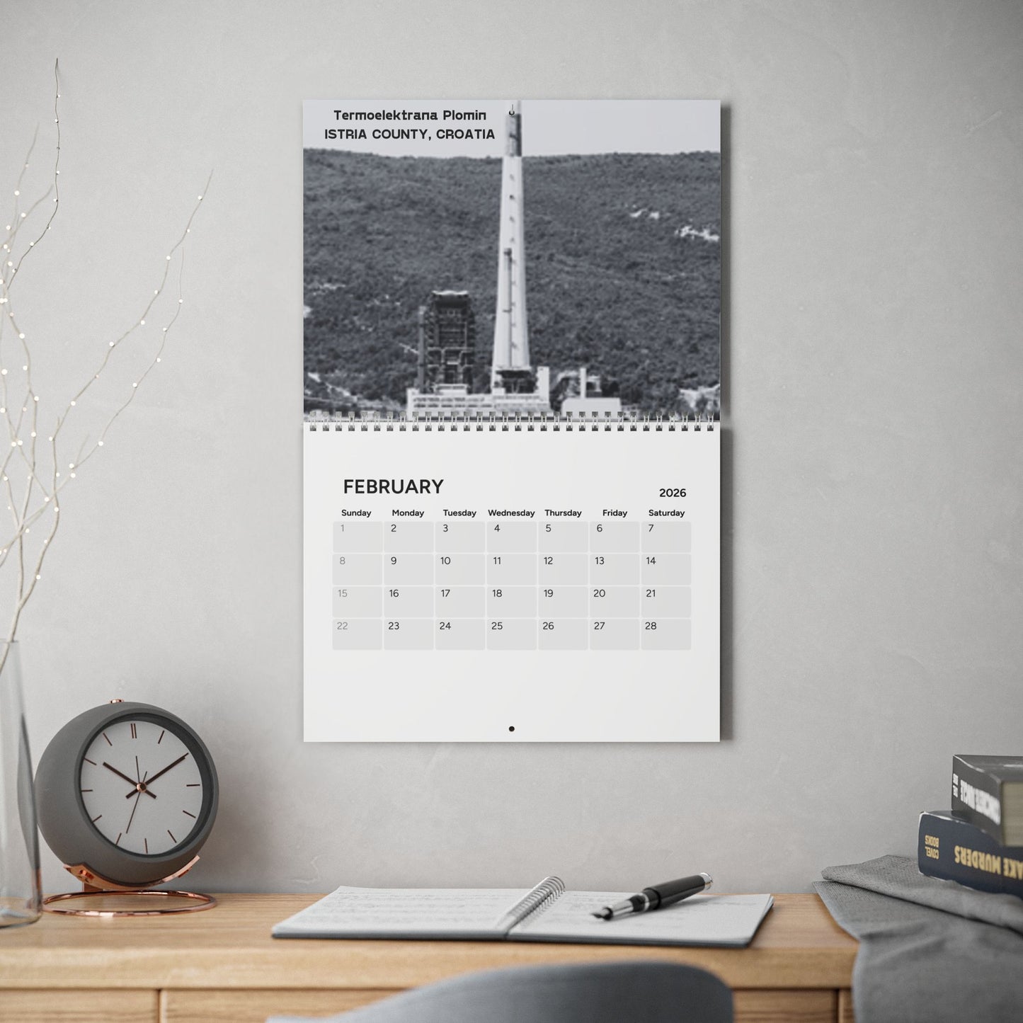 Coal Plants Of The World 2026 Wall Calendar