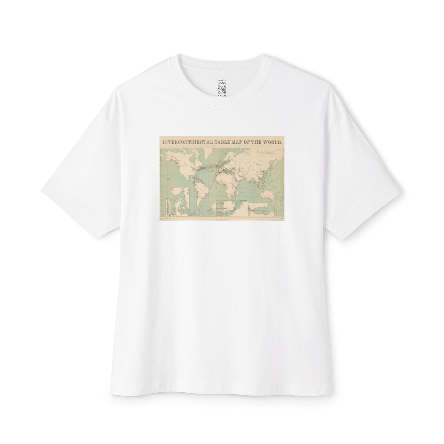 Intercontinental Cable Map Of The World Oversized Tee