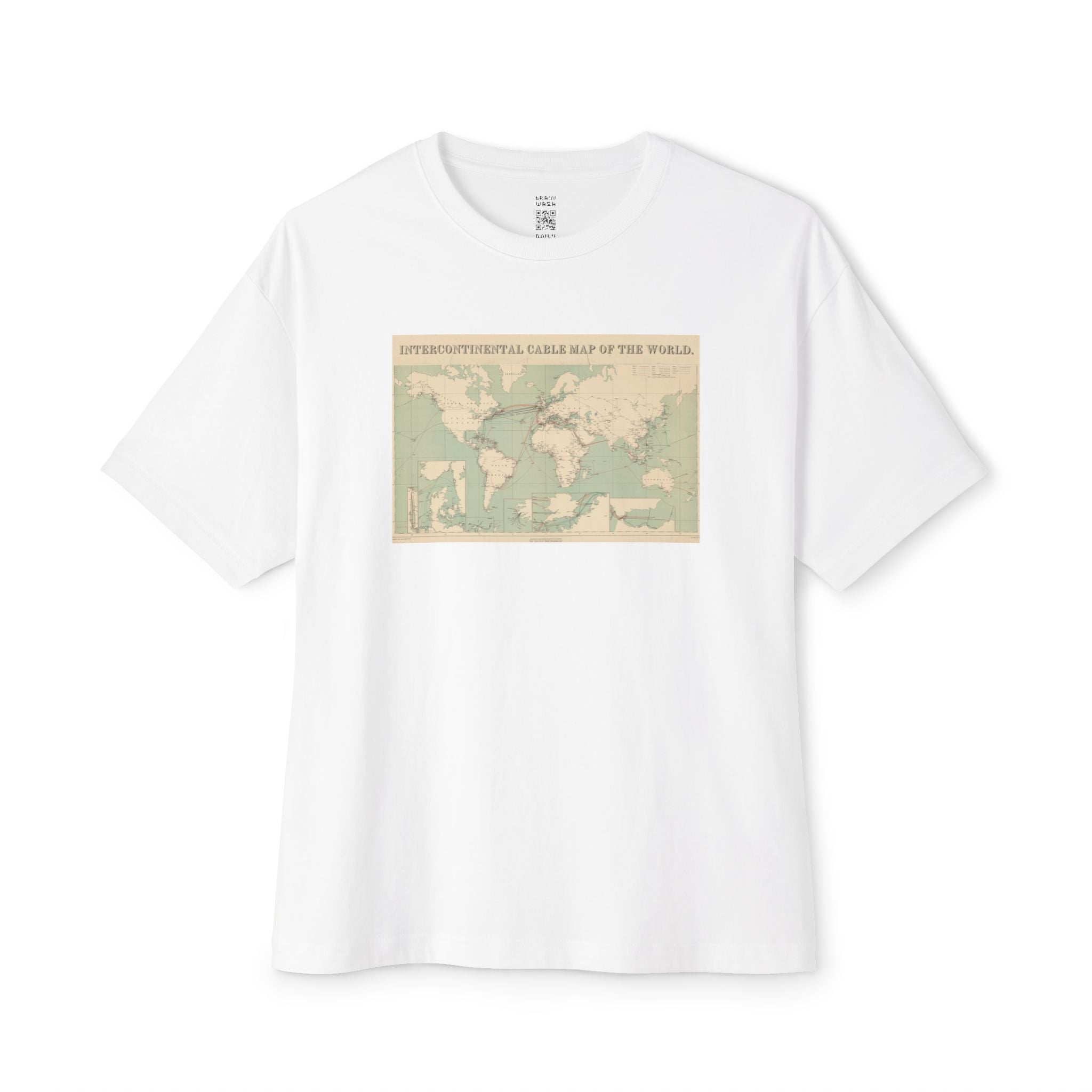 Intercontinental Cable Map Of The World Oversized Tee