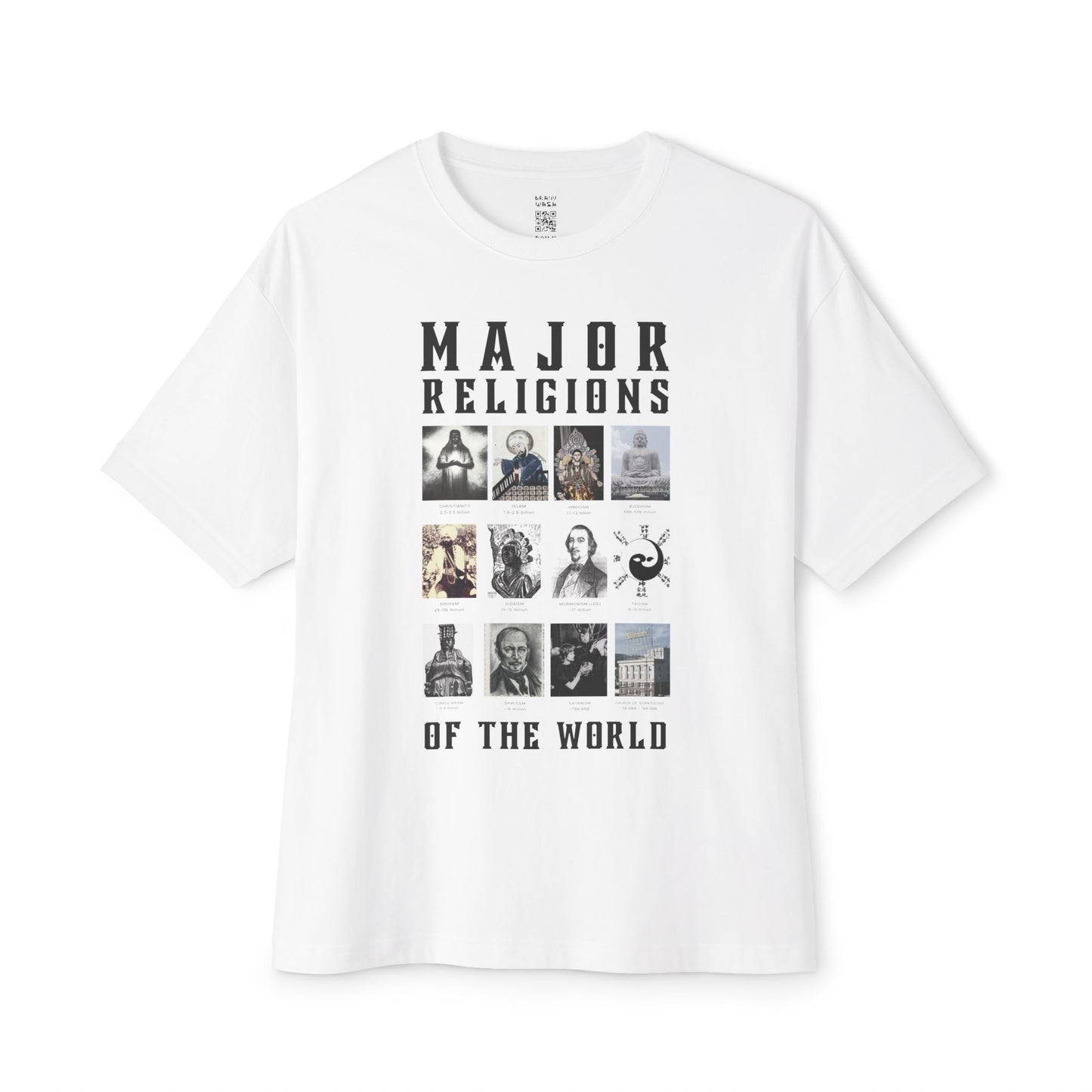 Major Religions Of The World Oversized Tee