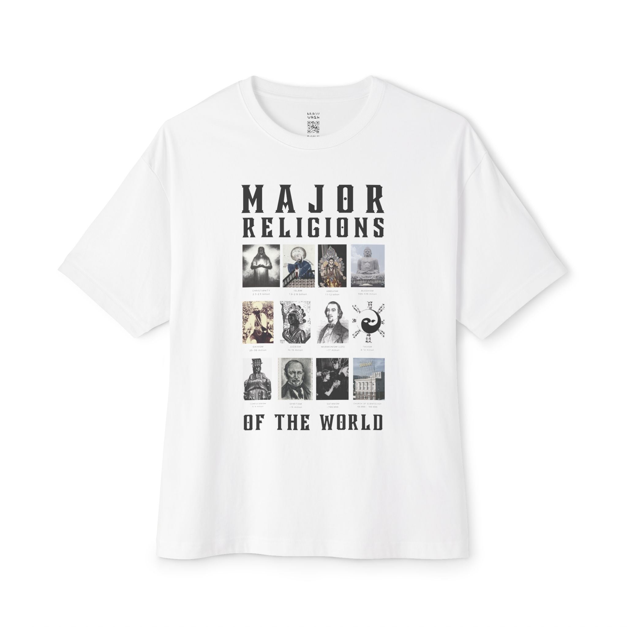Major Religions Of The World Oversized Tee