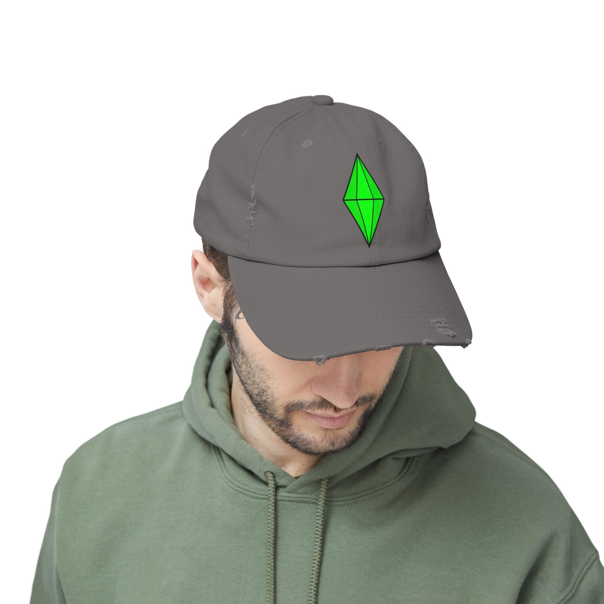 Distressed Plumbob Dad Hat