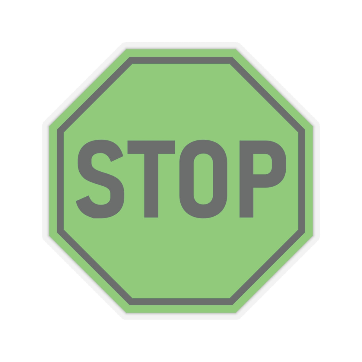Green Stop Sign Sticker – Brain Wash Only