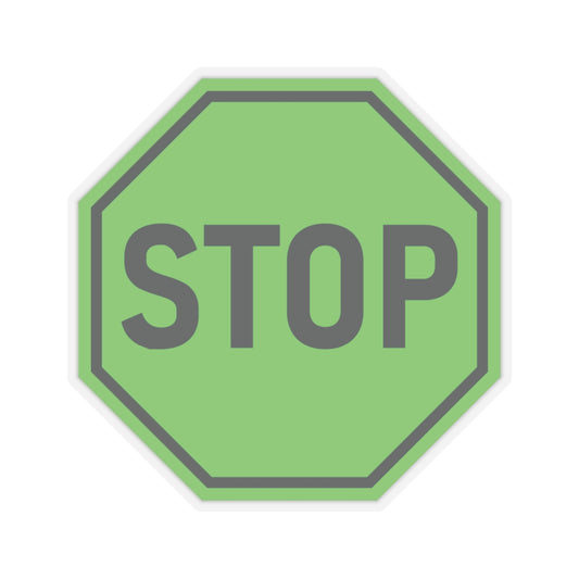 Green Stop Sign Sticker