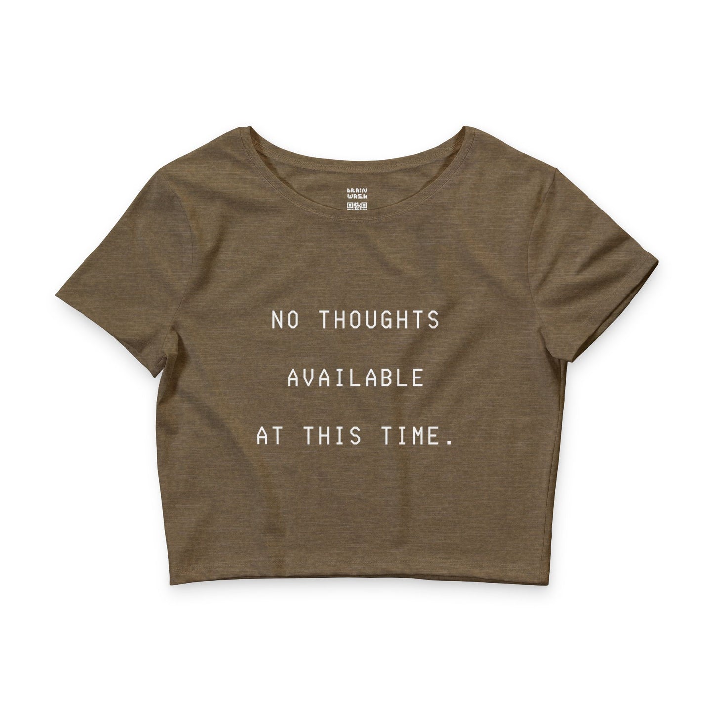 No Thoughts Available At This Time Crop Top Baby Tee