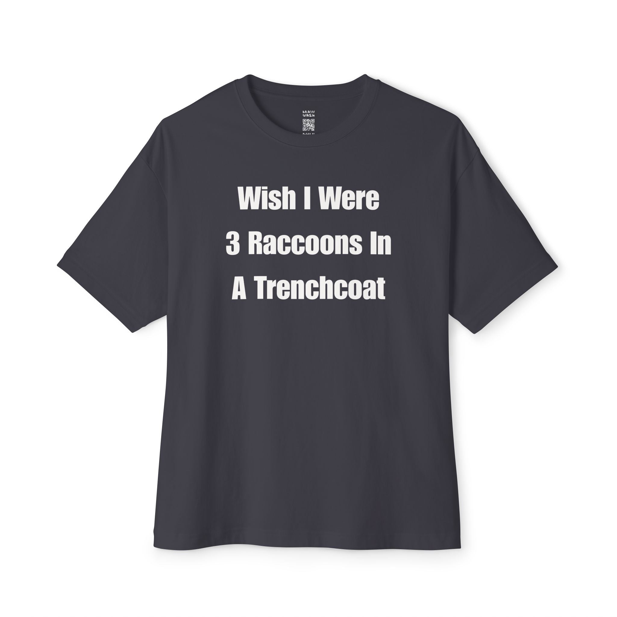 Wish I Were 3 Raccoons In A Trenchcoat Oversized Tee