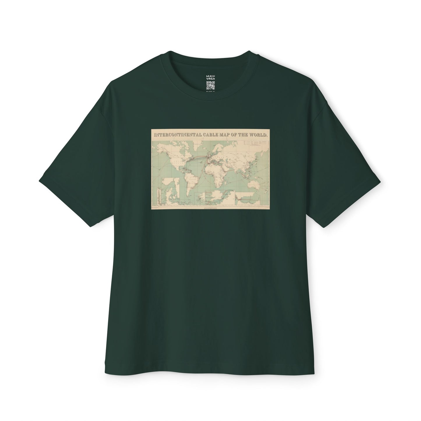 Intercontinental Cable Map Of The World Oversized Tee