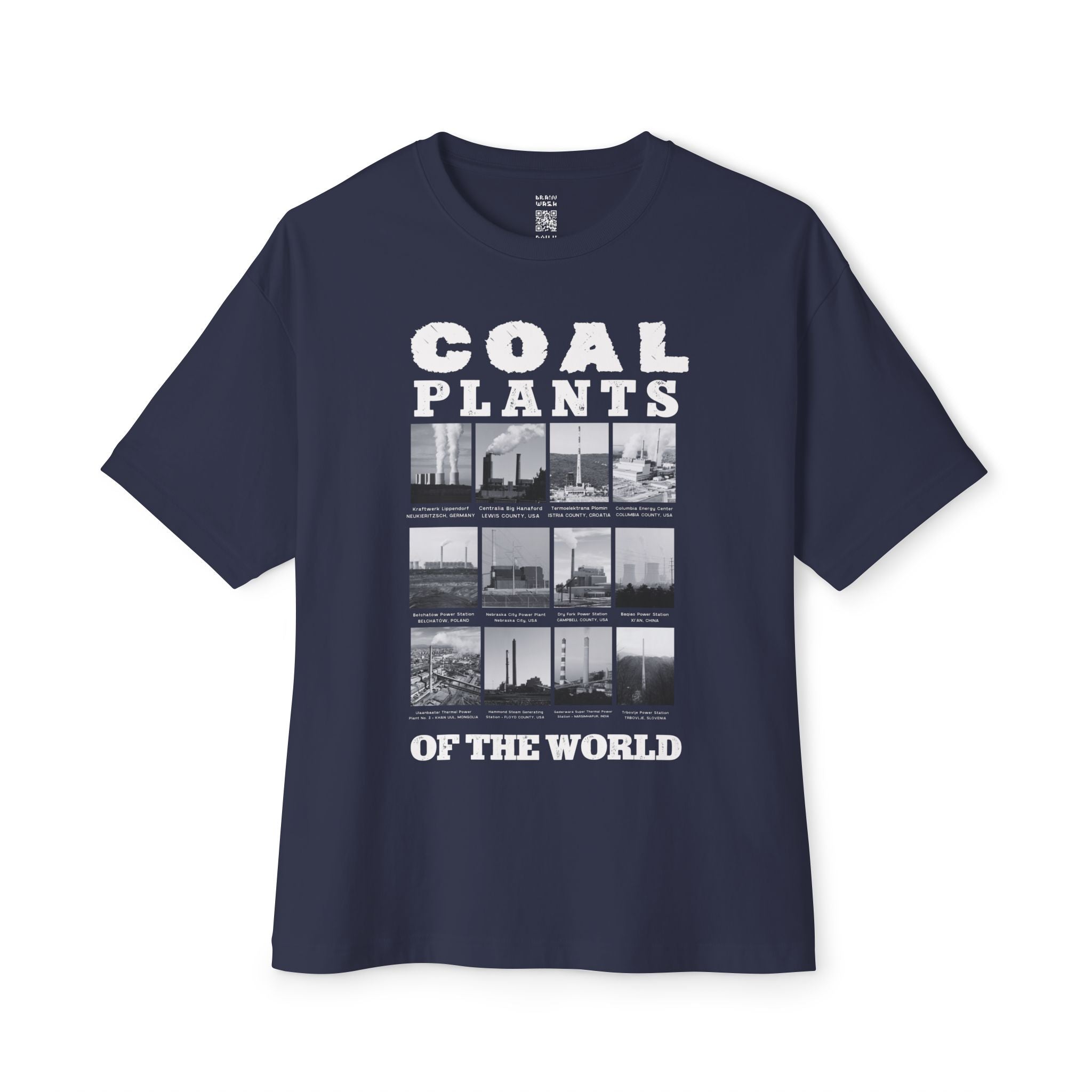 Coal Plants of the World Oversized Tee