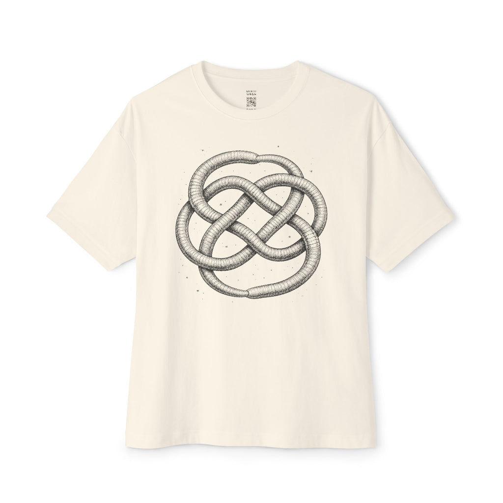 Ouroboros Earthworm Knot Oversized Tee