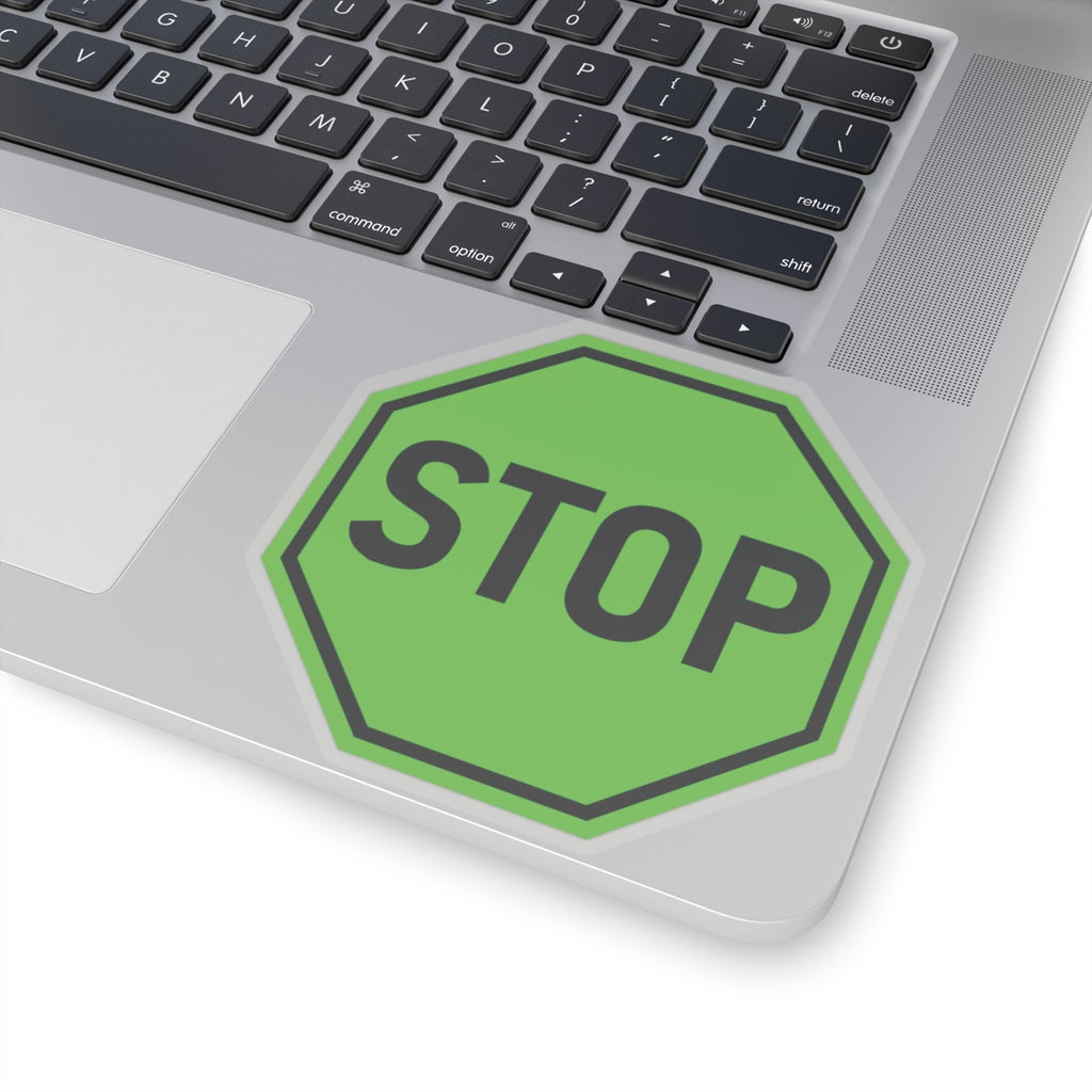Green Stop Sign Sticker