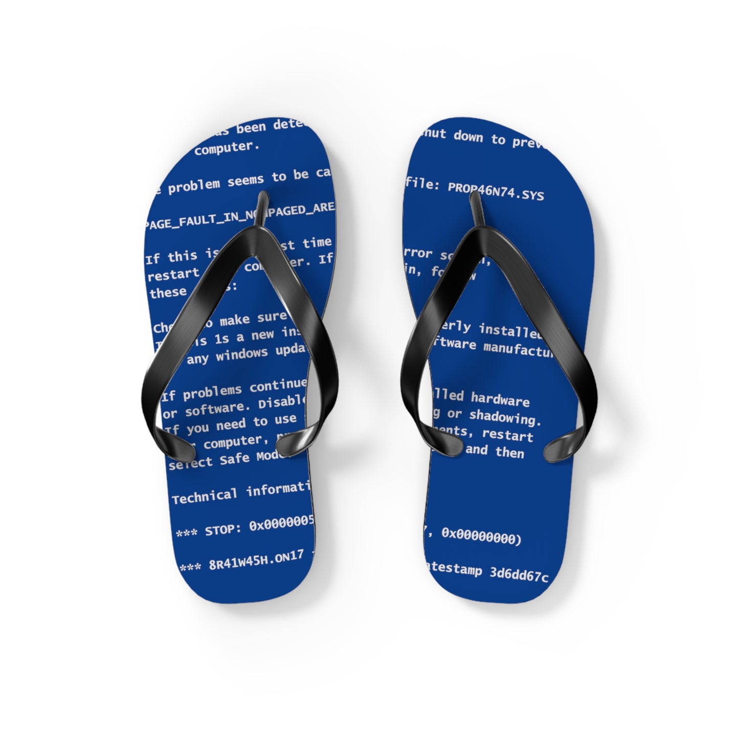 BSoD (Blue Screen of Death) Flip Flops