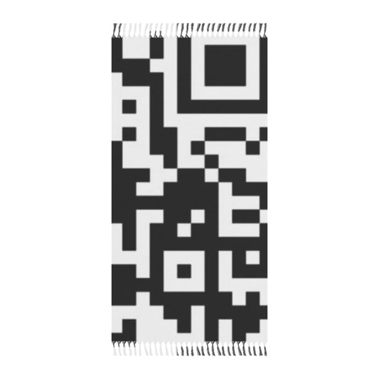 Large QR Print Pashmina / Beach Canga