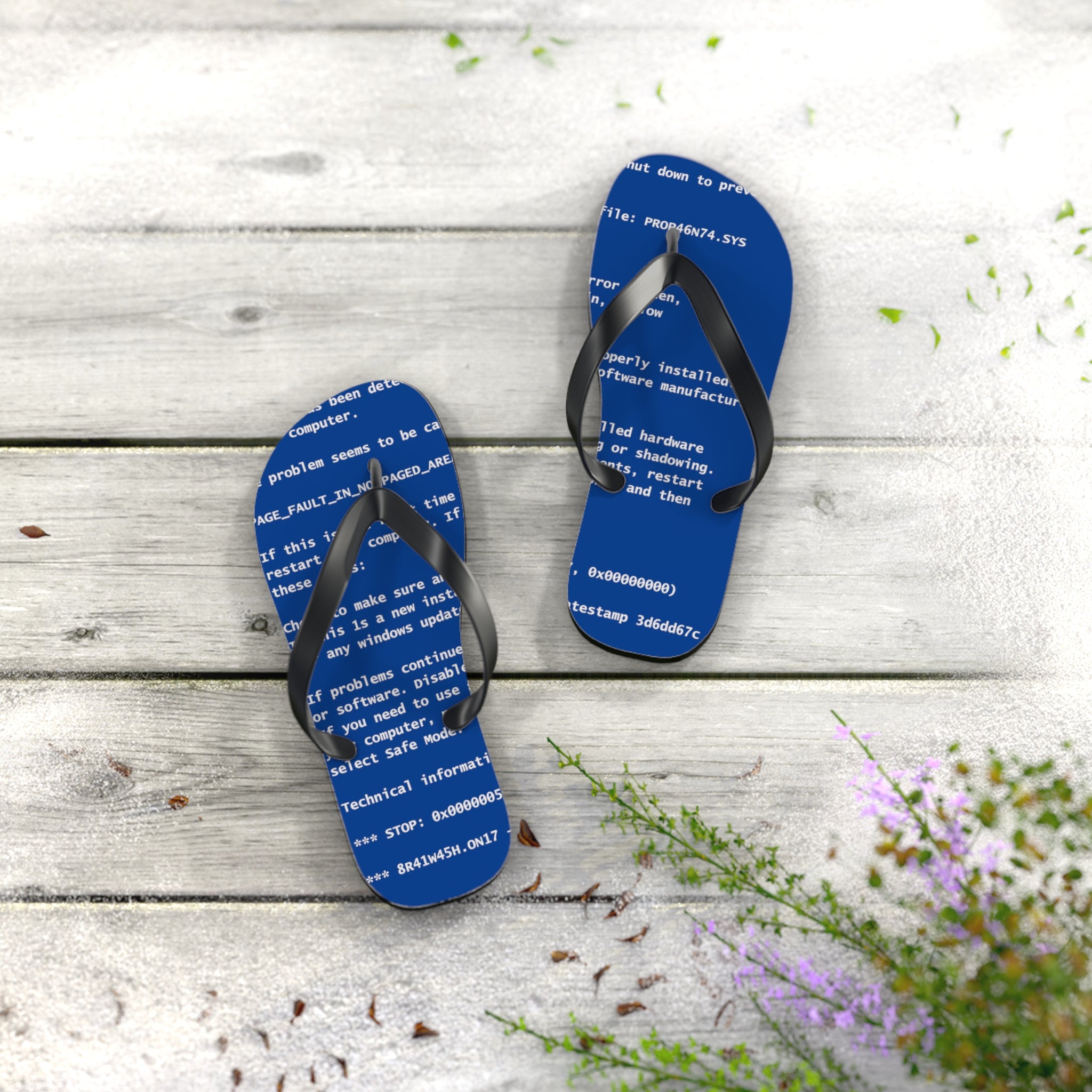 BSoD (Blue Screen of Death) Flip Flops