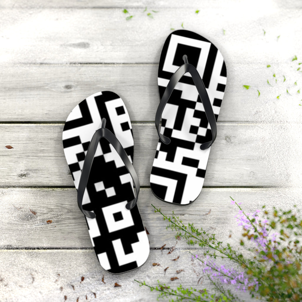 QR Print Flip Flops
