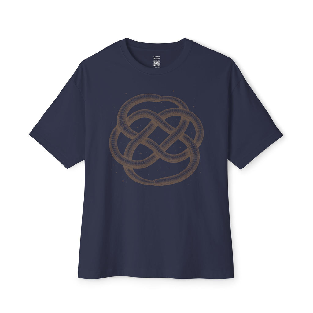 Ouroboros Earthworm Knot Oversized Tee