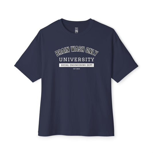 Brain Wash Only University Social Engineering Dept Oversized Tee