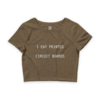I Eat Printed Circuit Boards Crop Top Baby Tee