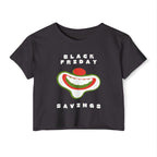 Black Friday (Coupon Clown Grin) Baby Tee Crop Top