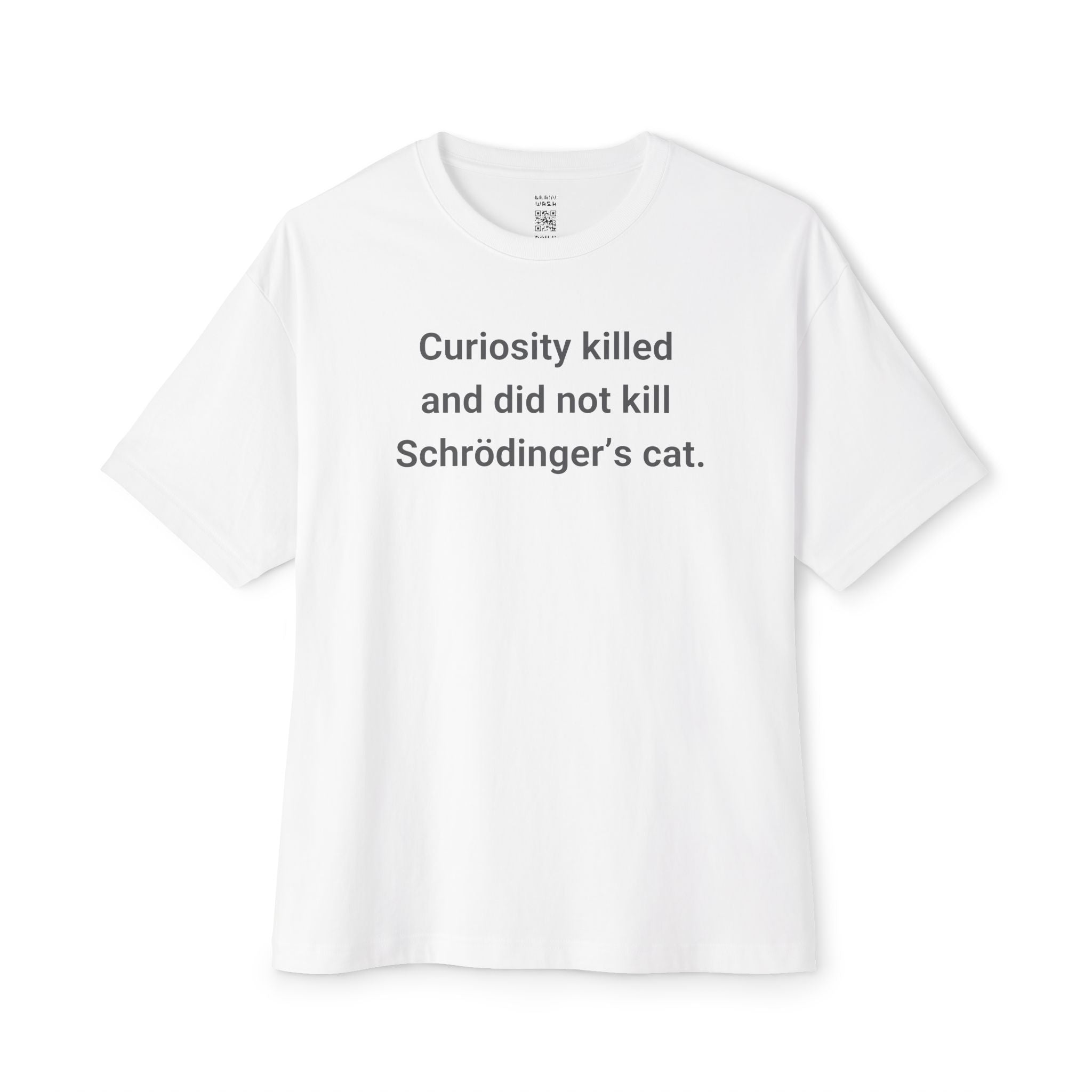 Curiosity And Schrödinger’s Cat Oversized Tee