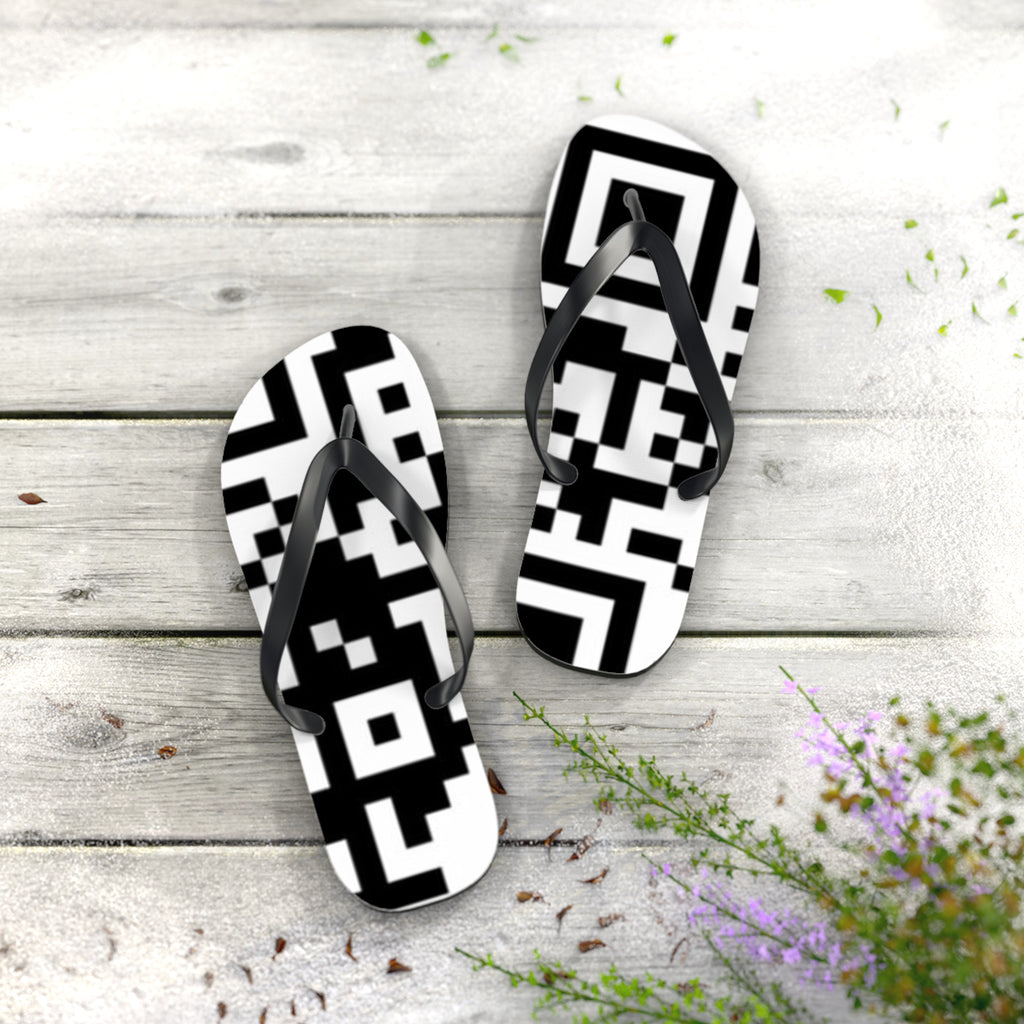 QR Print Flip Flops
