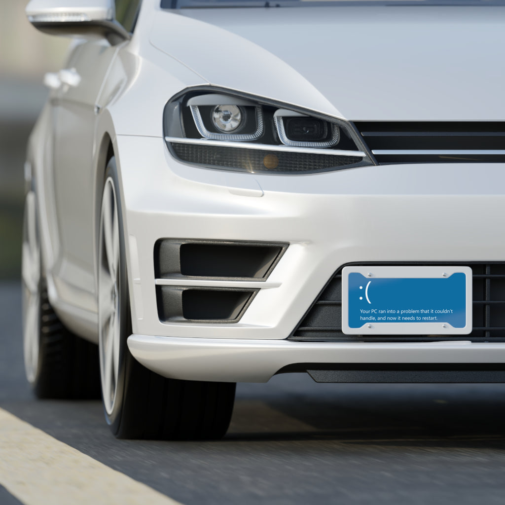 BSoD (Blue Screen of Death) License Plate