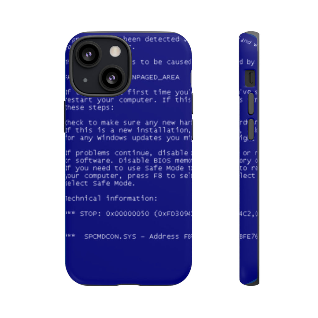 BSoD (Blue Screen of Death) Phone Case