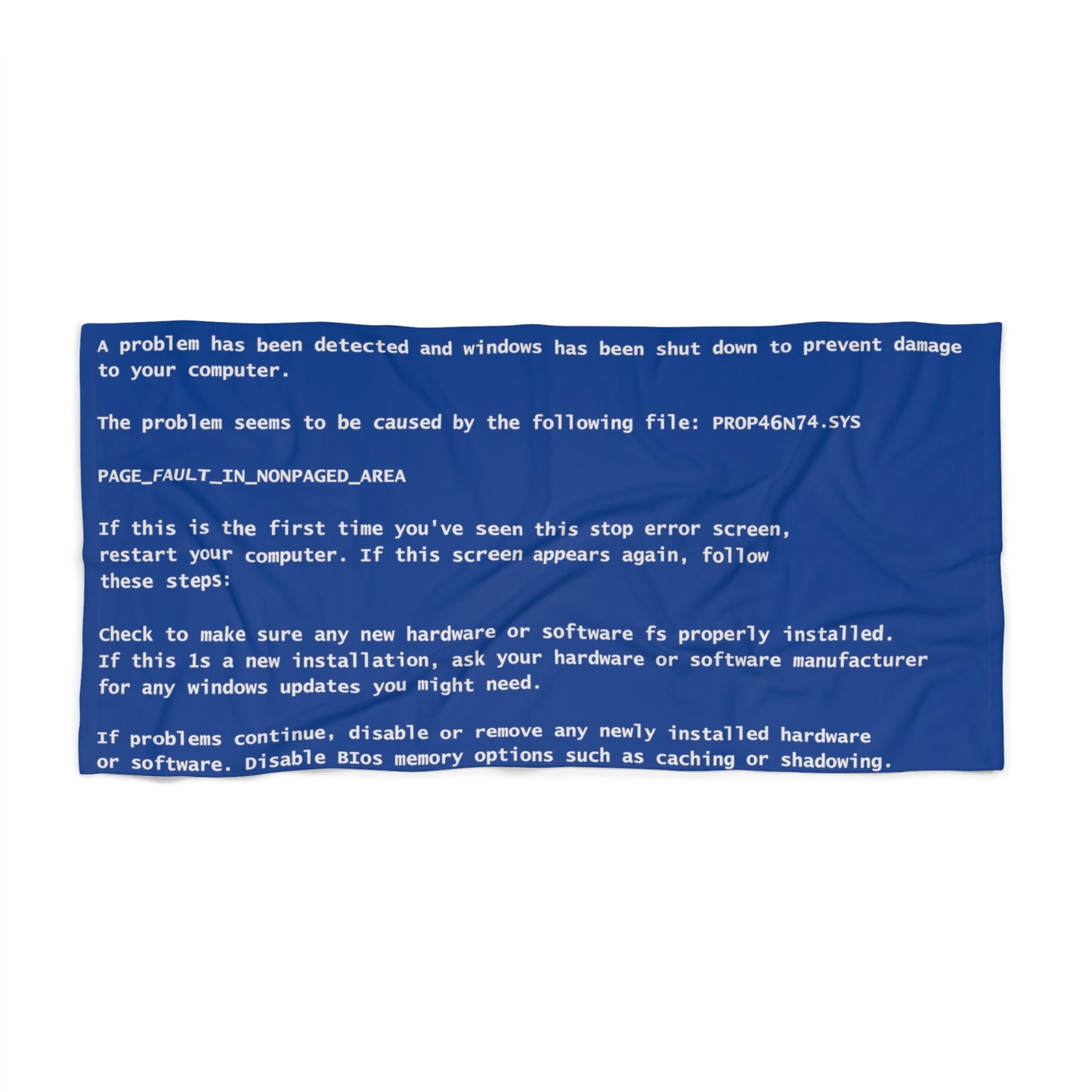 BSoD (Blue Screen of Death) Beach Towel II