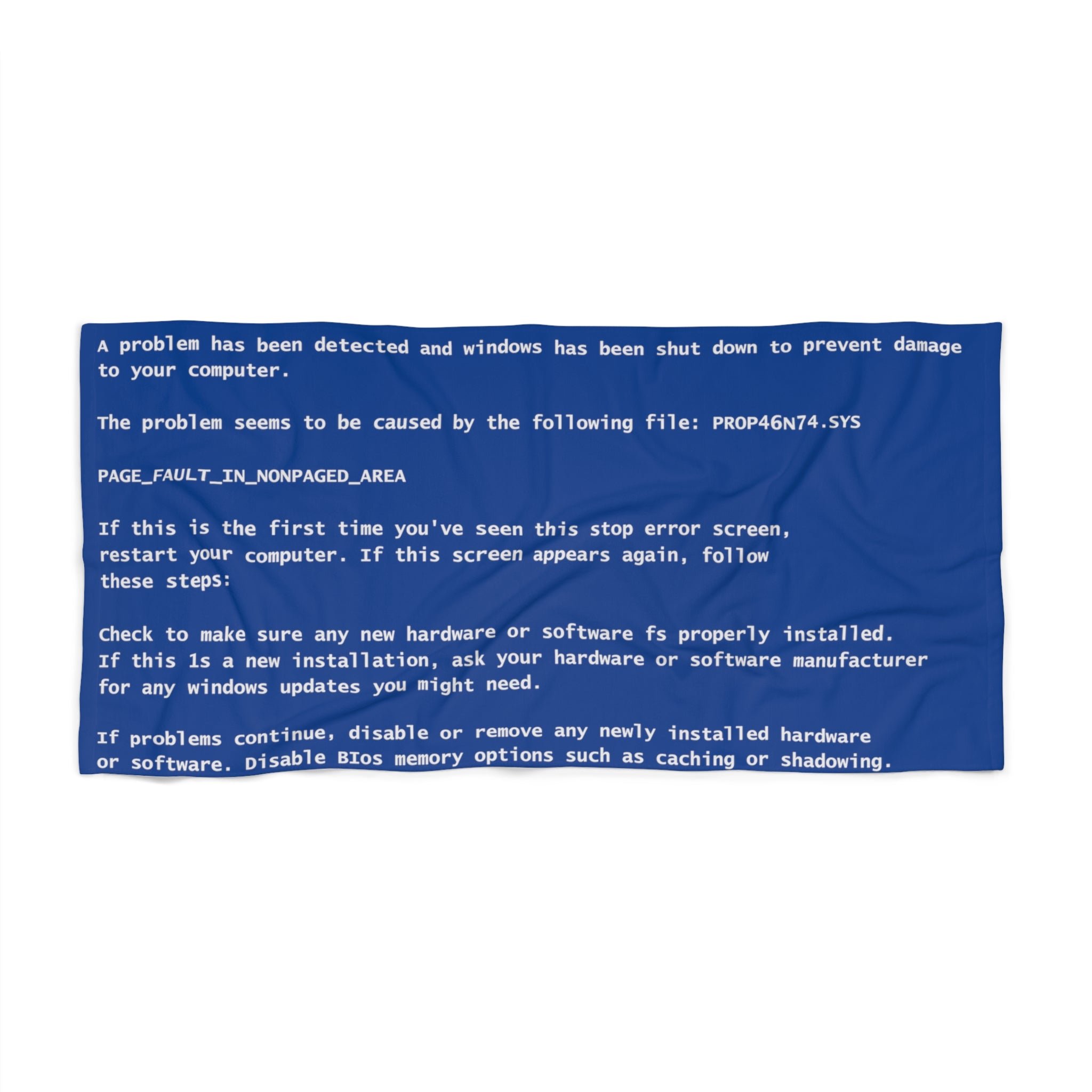 BSoD (Blue Screen of Death) Beach Towel II