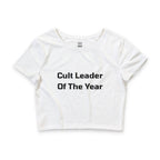 Cult Leader Of The Year Crop Top Baby Tee
