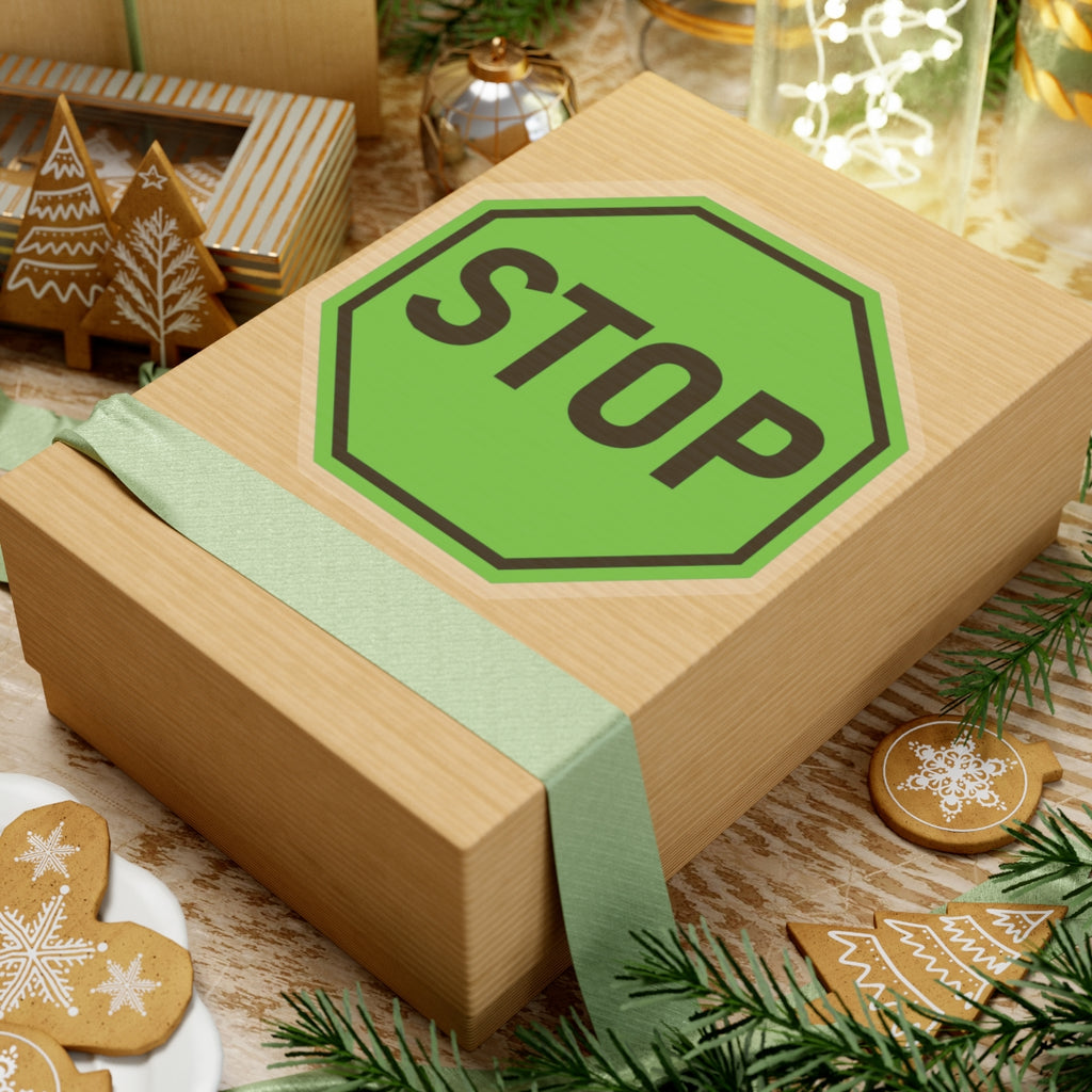 Green Stop Sign Sticker