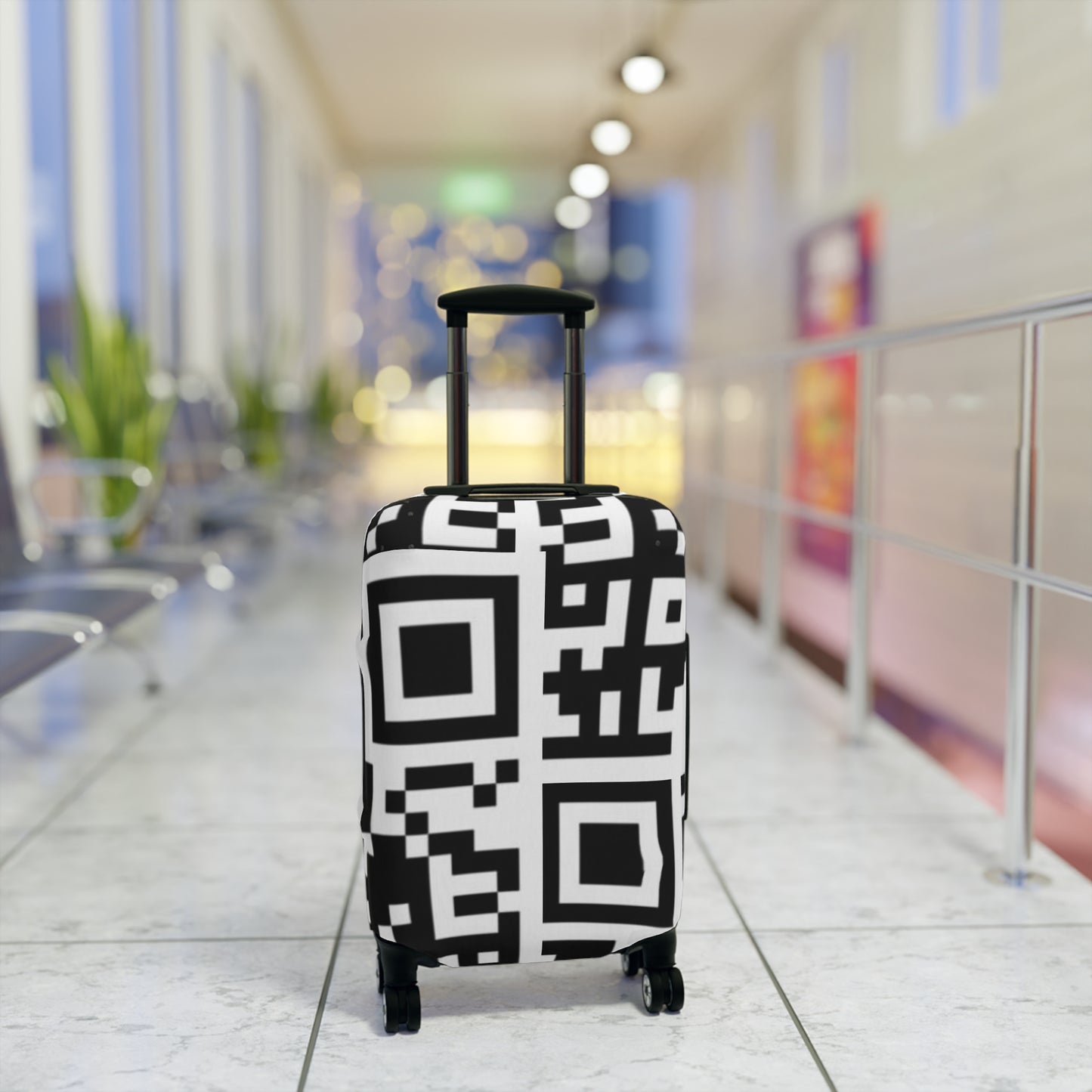 QR Print Luggage Cover