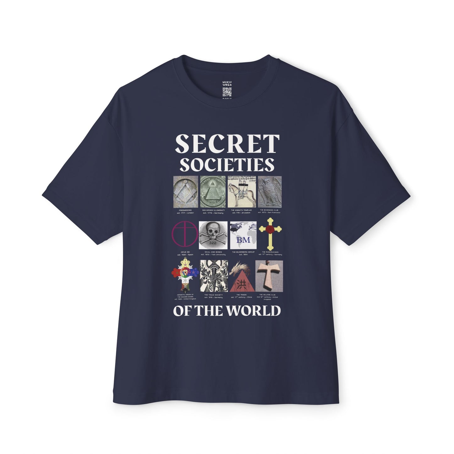 Secret Societies Of The World Oversized Tee