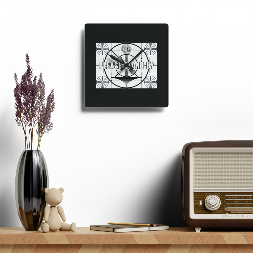 Please Stand By Test Pattern Wall Clock