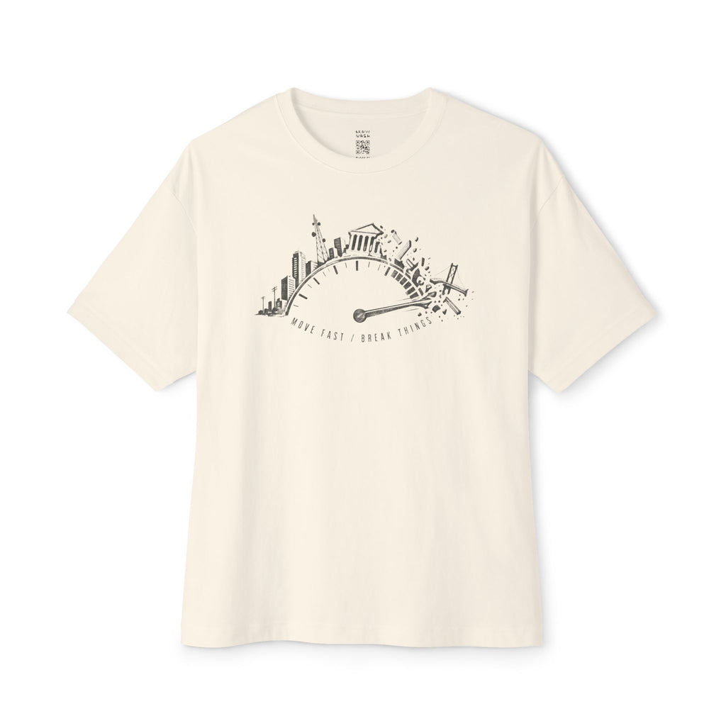 Move Fast Break Things Clock Oversized Tee