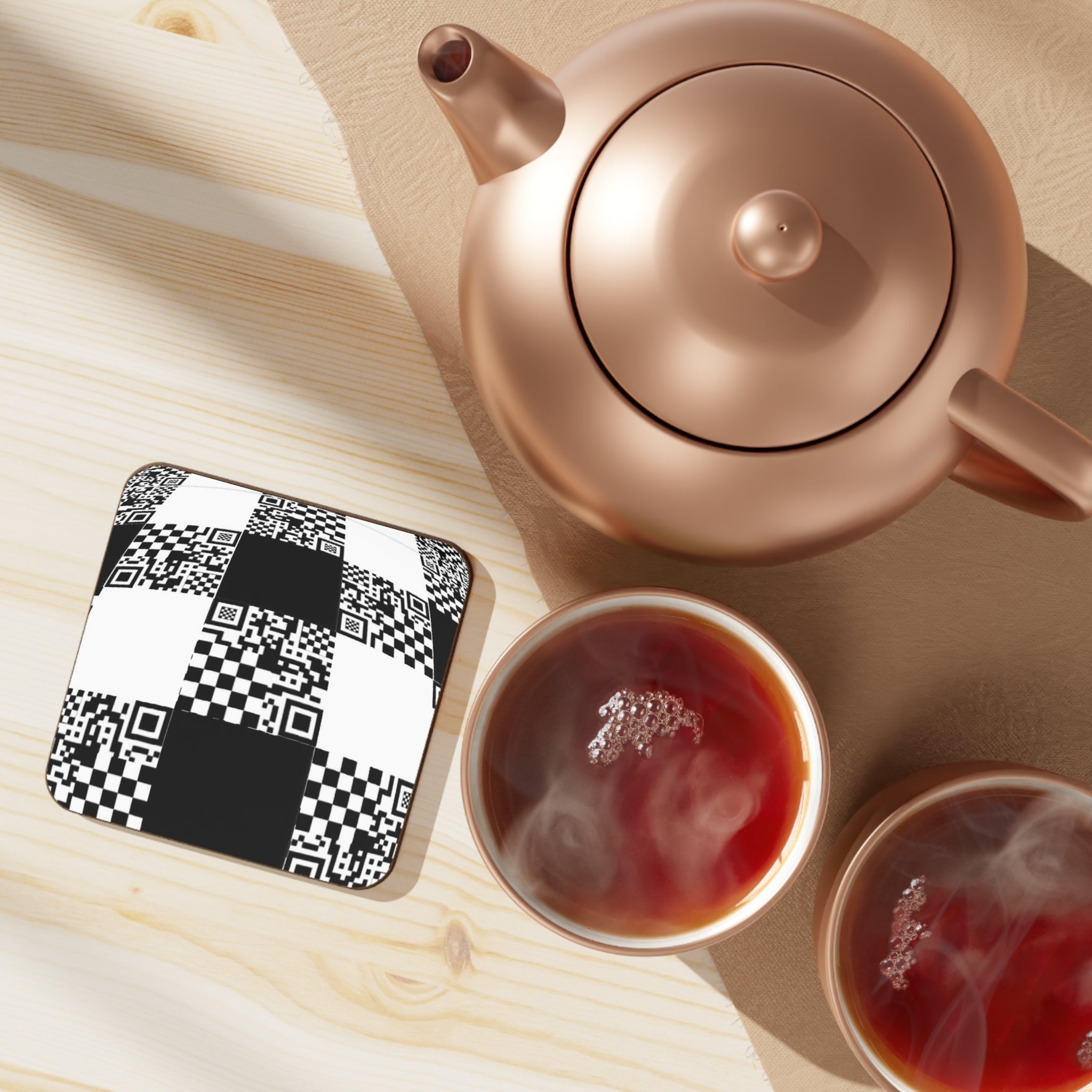 Checkered QR Coaster