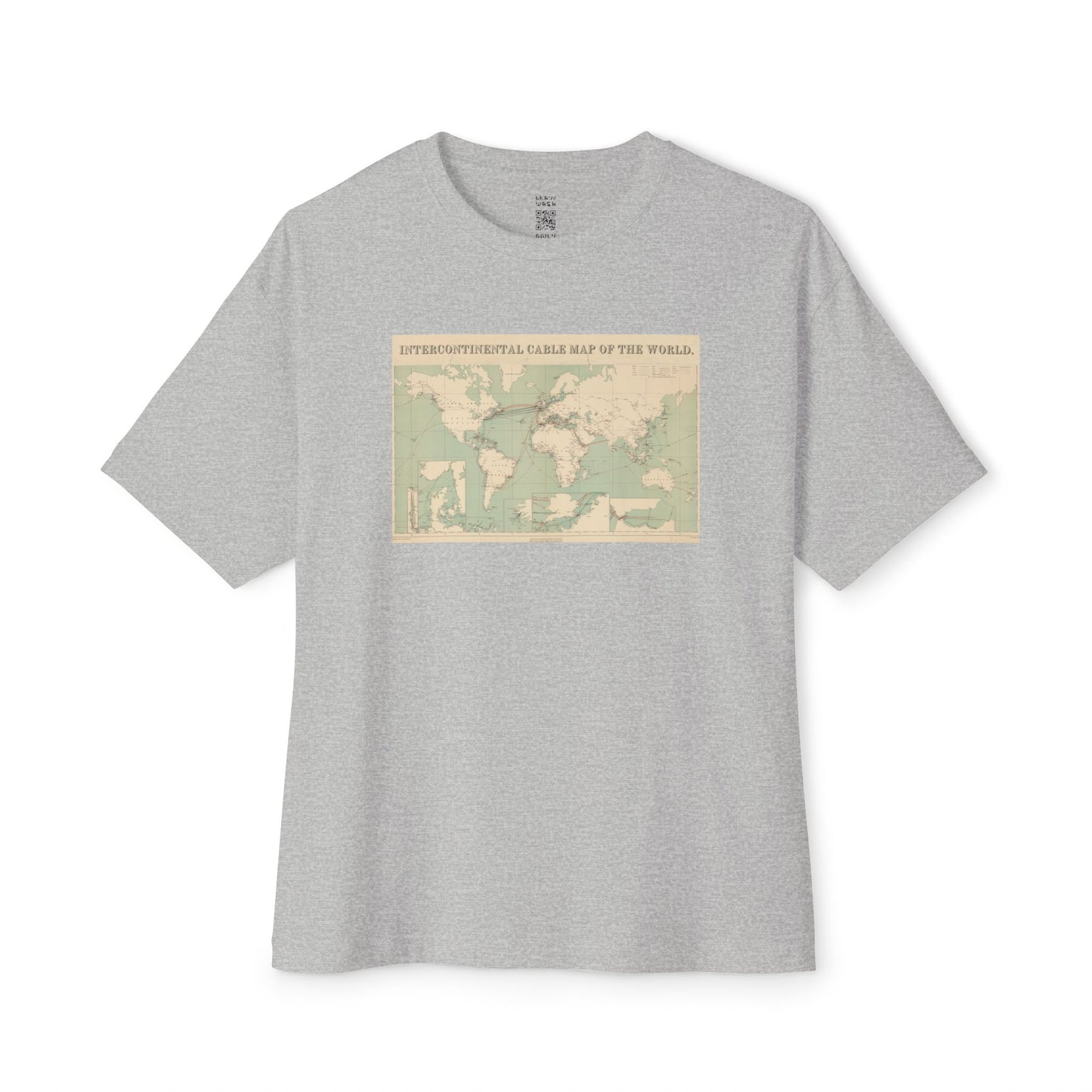 Intercontinental Cable Map Of The World Oversized Tee