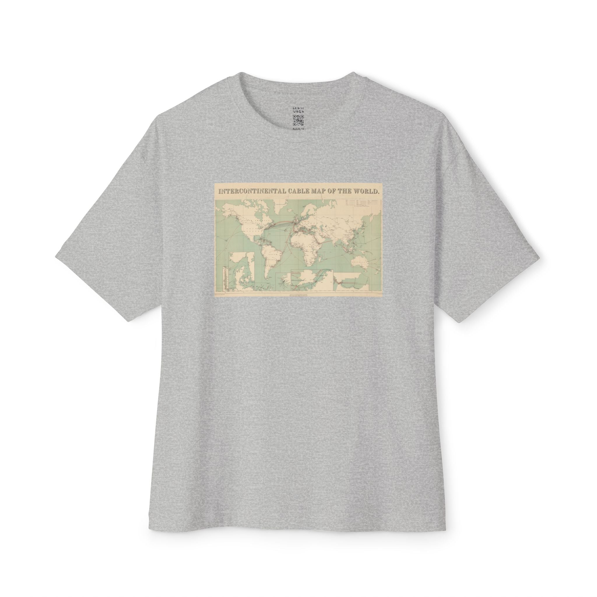 Intercontinental Cable Map Of The World Oversized Tee