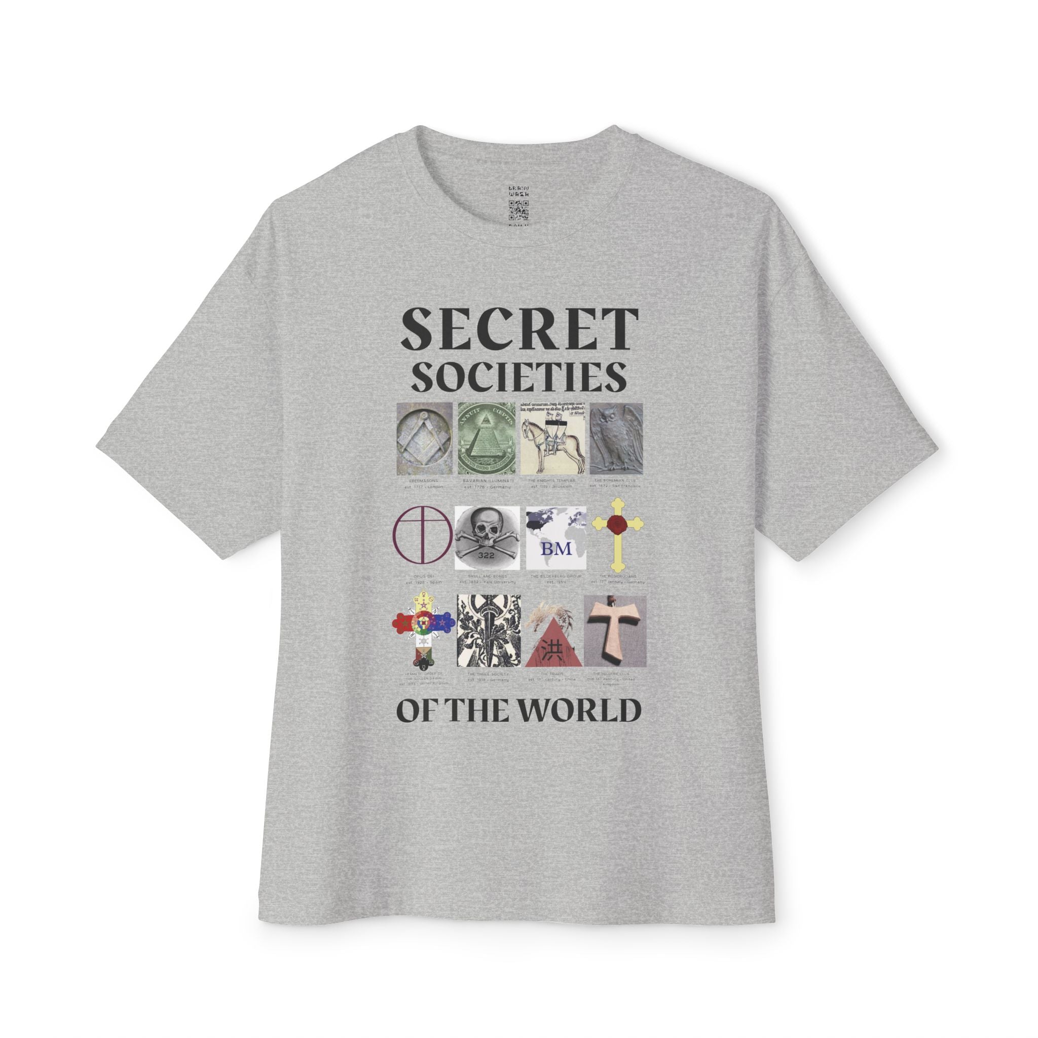 Secret Societies Of The World Oversized Tee