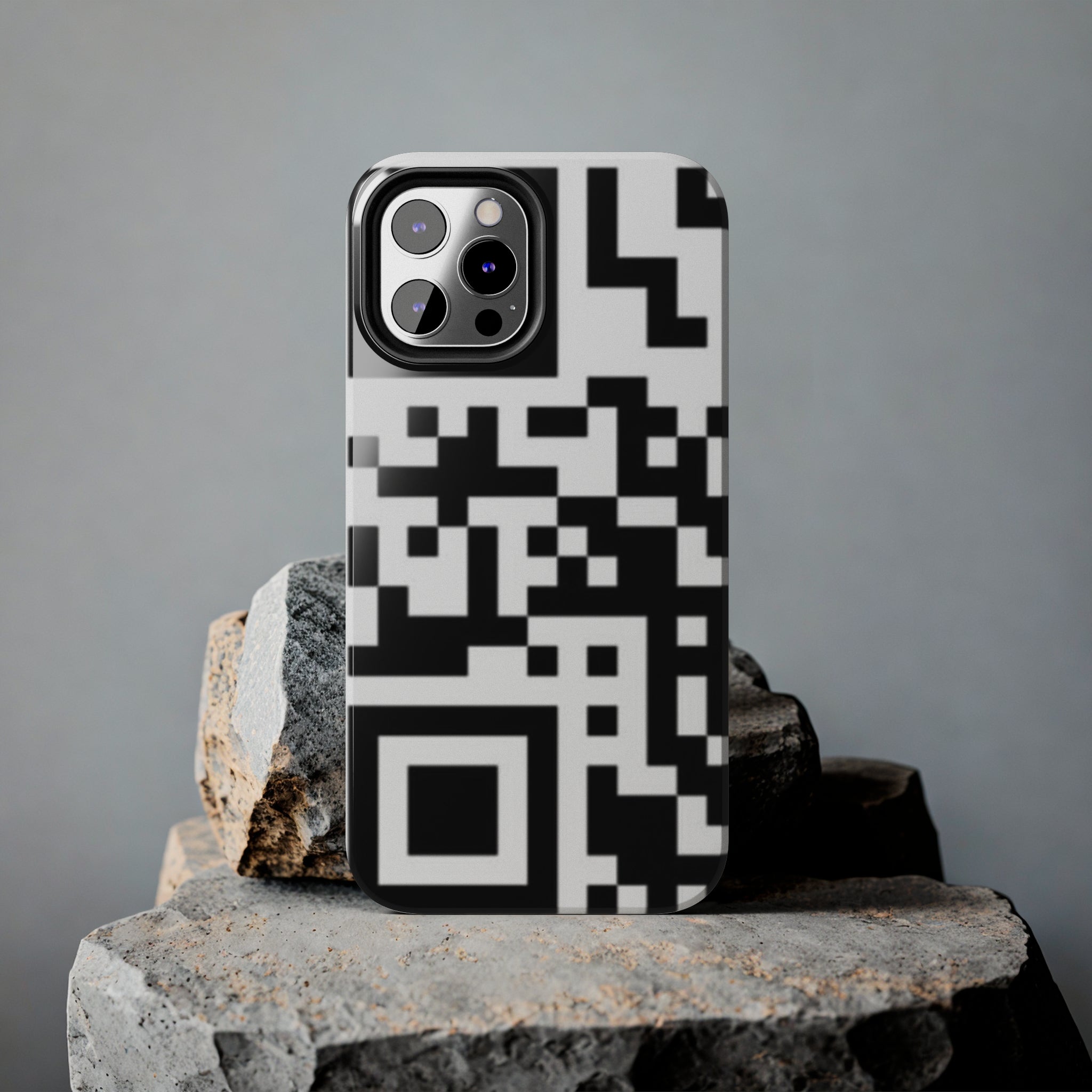 QR Print Tough Phone Case