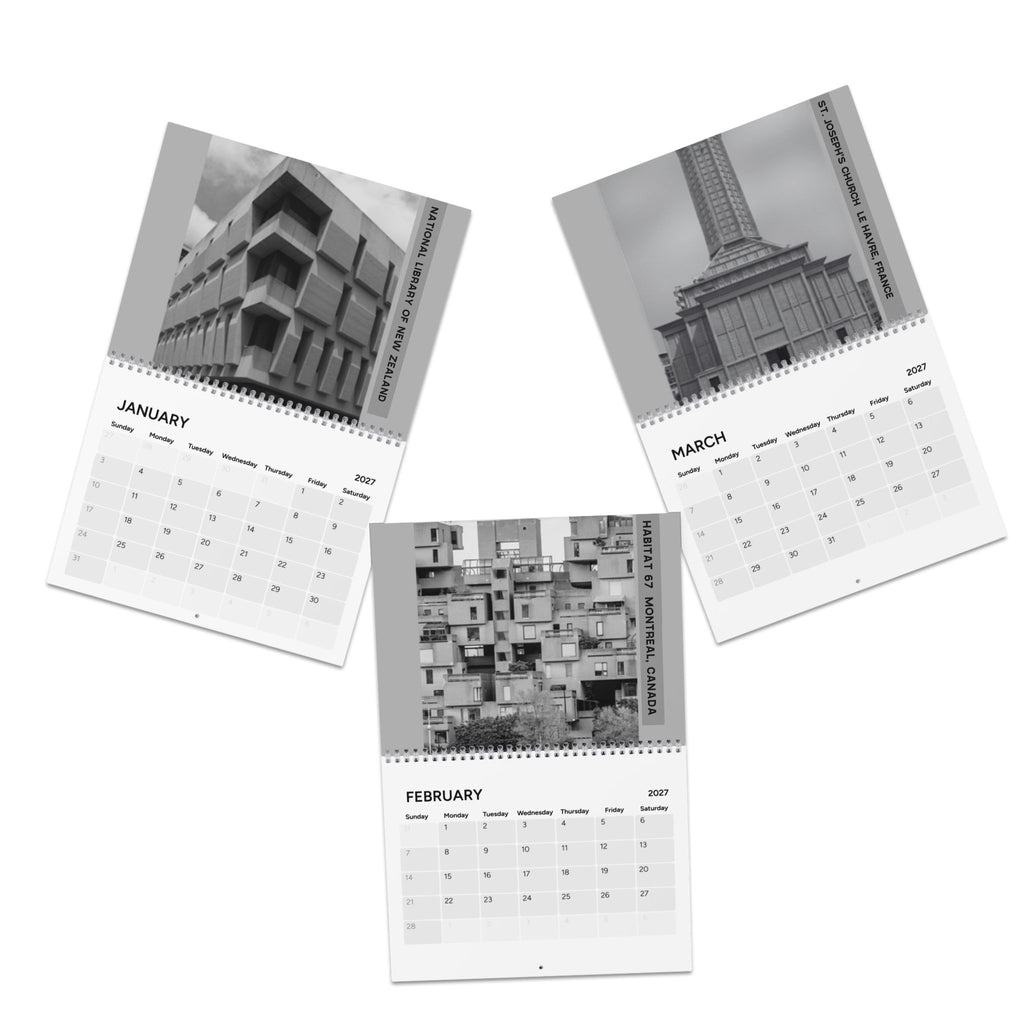 Brutalist Structures Of The World 2027 Wall Calendar