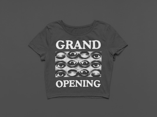 Grand Opening Heavy Faded Crop Tee