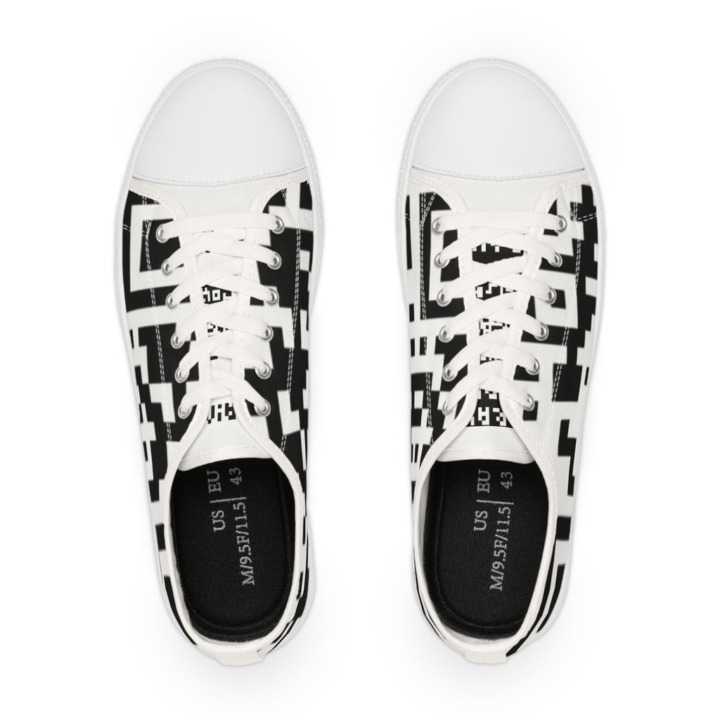 Men’s QR Print Low Top Sneakers